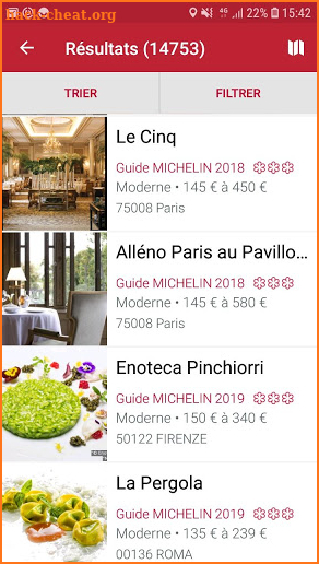 MICHELIN Guide Europe 2019 screenshot