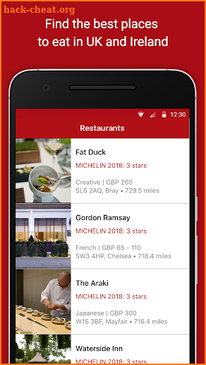 MICHELIN Guide UK & Ireland 2018 screenshot