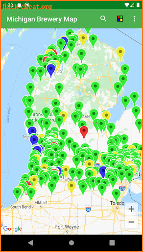Michigan Brewery Map screenshot