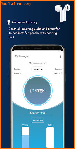 Microphone Manager PRO- Hear Boost & (mic to pc) screenshot