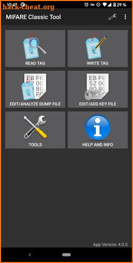 MIFARE Classic Tool screenshot