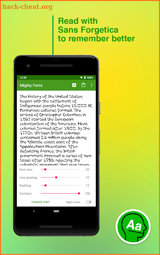 Mighty Fonts (Sans Forgetica & Dyslexia fonts) screenshot
