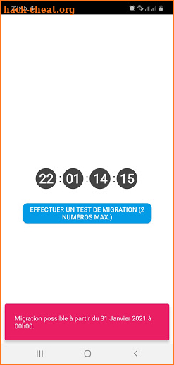 Migration Numéros screenshot