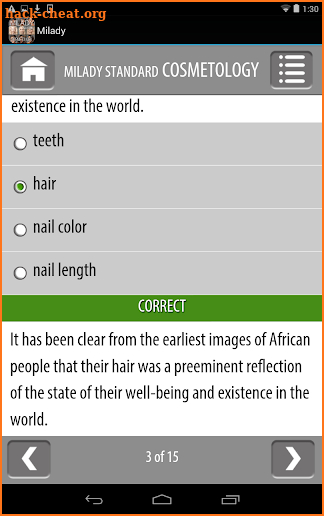 Milady Cosmetology Exam Review screenshot