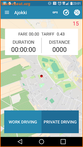 Mileage report tool  - taximeter Ajokki screenshot