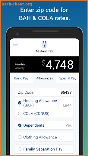 Military Pay by Military.com screenshot