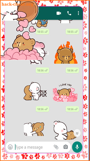 Milk Mocha Animated Stikers For WhatsApp💝 screenshot