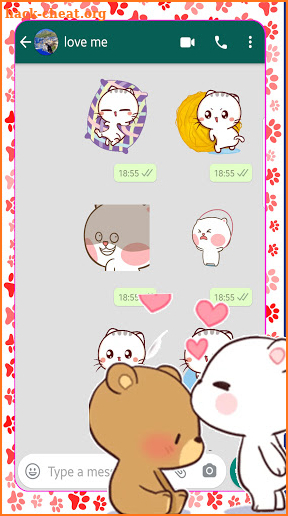 Milk Mocha Animated Stikers For WhatsApp💝 screenshot