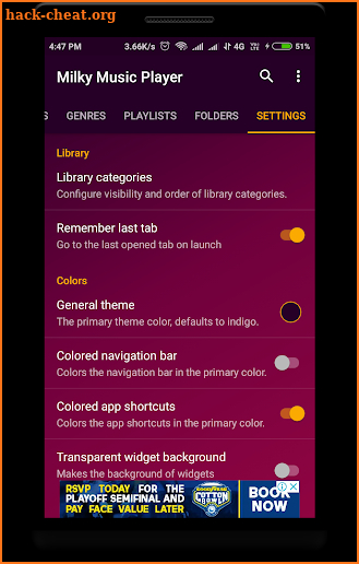 Milky Music Player screenshot