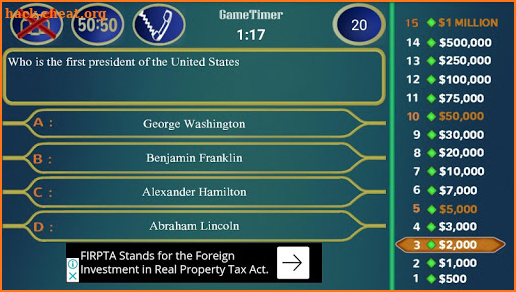 Millionaire USA screenshot