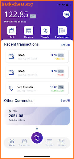 MiloGlobal Wallet screenshot