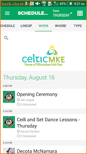 Milwaukee Irish Fest screenshot