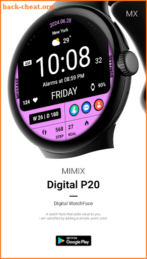 MIMIX Digital P20 Watchface screenshot