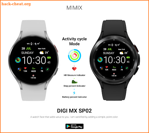 MIMIX Digital Sp02 Watchface screenshot