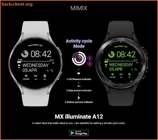 MIMIX illuminate A12 Watchface screenshot