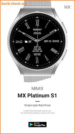 MIMIX MX Platinum S1 Watchface screenshot