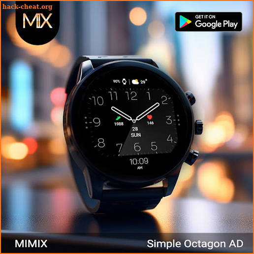 MIMIX Simple Octagon Watchface screenshot