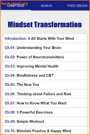 Mindset Transformation screenshot