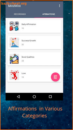 MindWire - Self Positive Affirmations Reminder screenshot