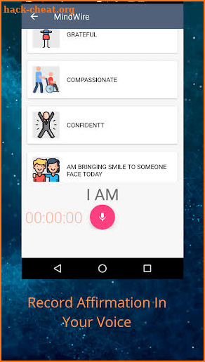 MindWire - Self Positive Affirmations Reminder screenshot
