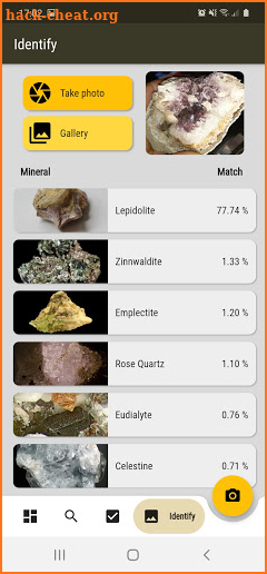 Minerals Center screenshot