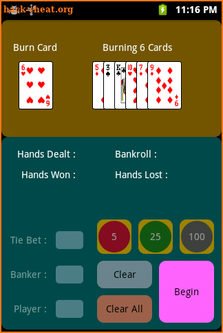 Mini-Baccarat screenshot