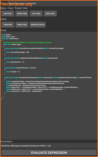 Mini C# Pro screenshot