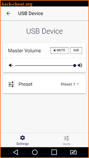 miniDSP HA-DSP controller screenshot