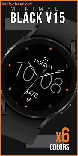 Minimal Black v15 Watch Face screenshot