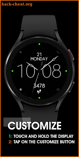 Minimal Black v15 Watch Face screenshot