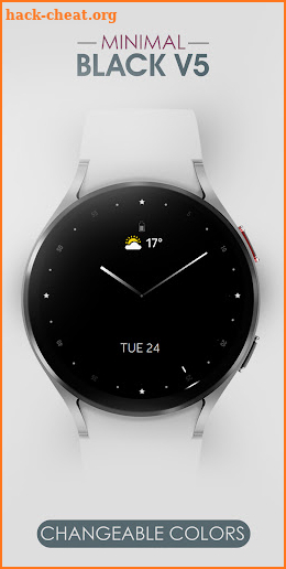 Minimal Black v20 Watch Face screenshot