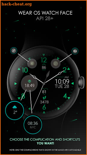 Minimal Black v26 watch face screenshot