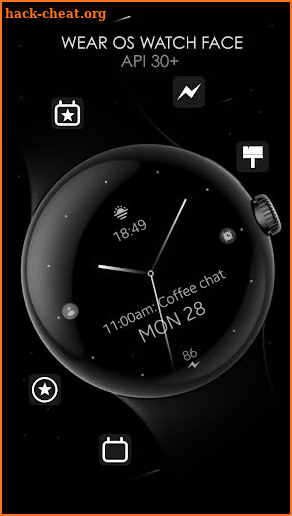 Minimal Black v27 watch face screenshot