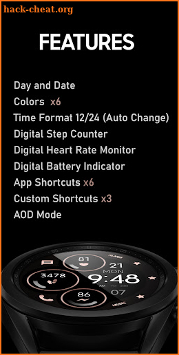 Minimal Bronze Watch Face screenshot