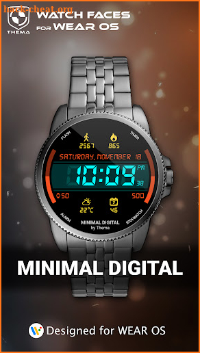 Minimal Digital Watch Face screenshot