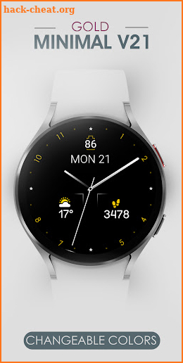 Minimal Gold v21 Watch Face screenshot