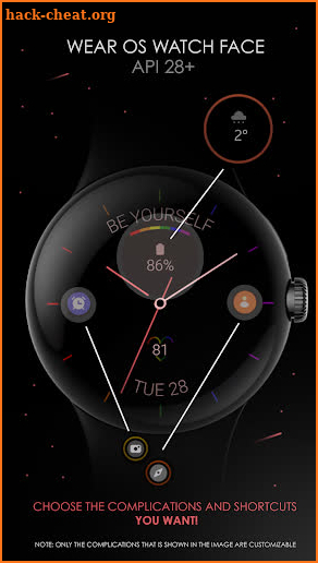 Minimal Rainbow watch face screenshot