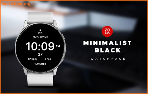 Minimalist Black Watch Face screenshot