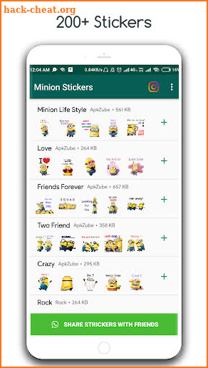 Minion Stickers for WhatsApp WAStickersApps screenshot