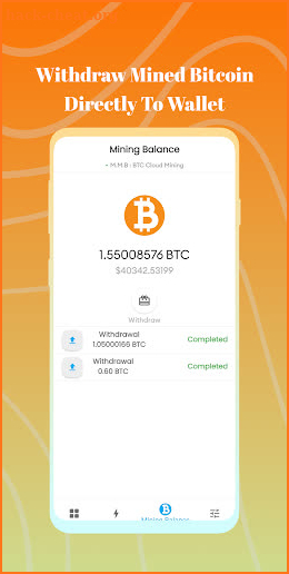 MintMyBitcoin Cloud BTC Mining screenshot