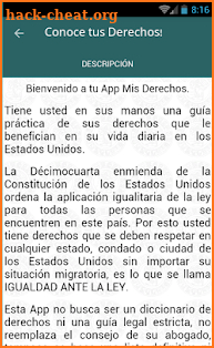 Mis Derechos screenshot