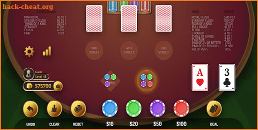 Mississippi Stud Poker screenshot