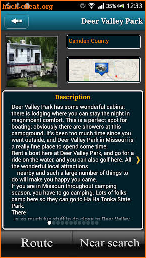 Missouri Campgrounds screenshot