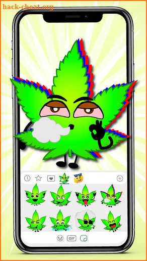 Mister Neon Weed Emoji Stickers screenshot