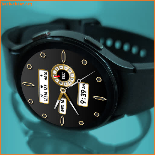 MJ073 Gold Analog Watch Face screenshot