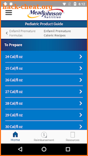 MJN Pediatric Product Guide screenshot