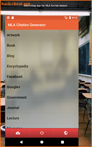 MLA Citation Generator screenshot