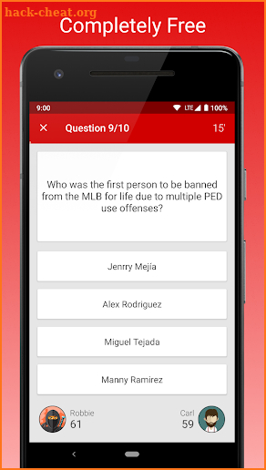 MLB Fan Quiz screenshot