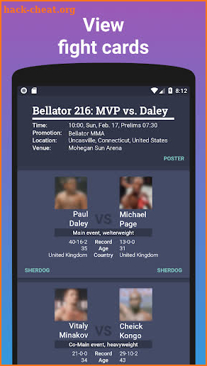 MMA Schedule 👊 screenshot