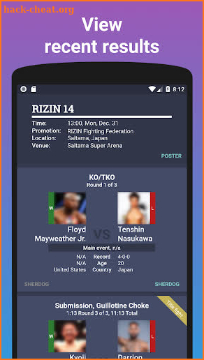 MMA Schedule 👊 screenshot